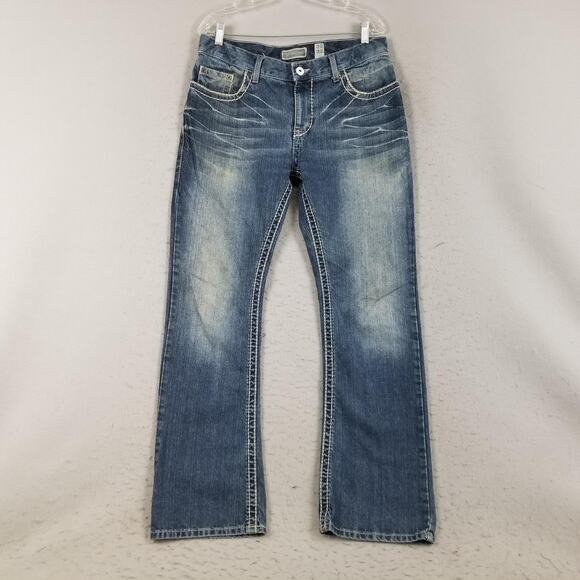 INC International Concepts Jeans Mens 32x32 Blue Copenhagen Contrast Stitch - Picture 1 of 16